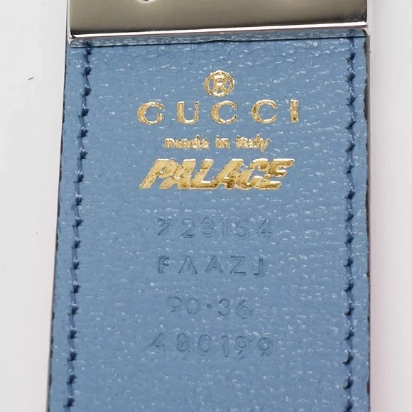 GUCCI X PALACE reversible Leather belt NEW - Picture 8 of 9